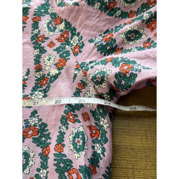 Knox Rosa Womens L Pink Boxy Loose Fitting V Neck Pockets Lagen Look Dress - Picture 7 of 8